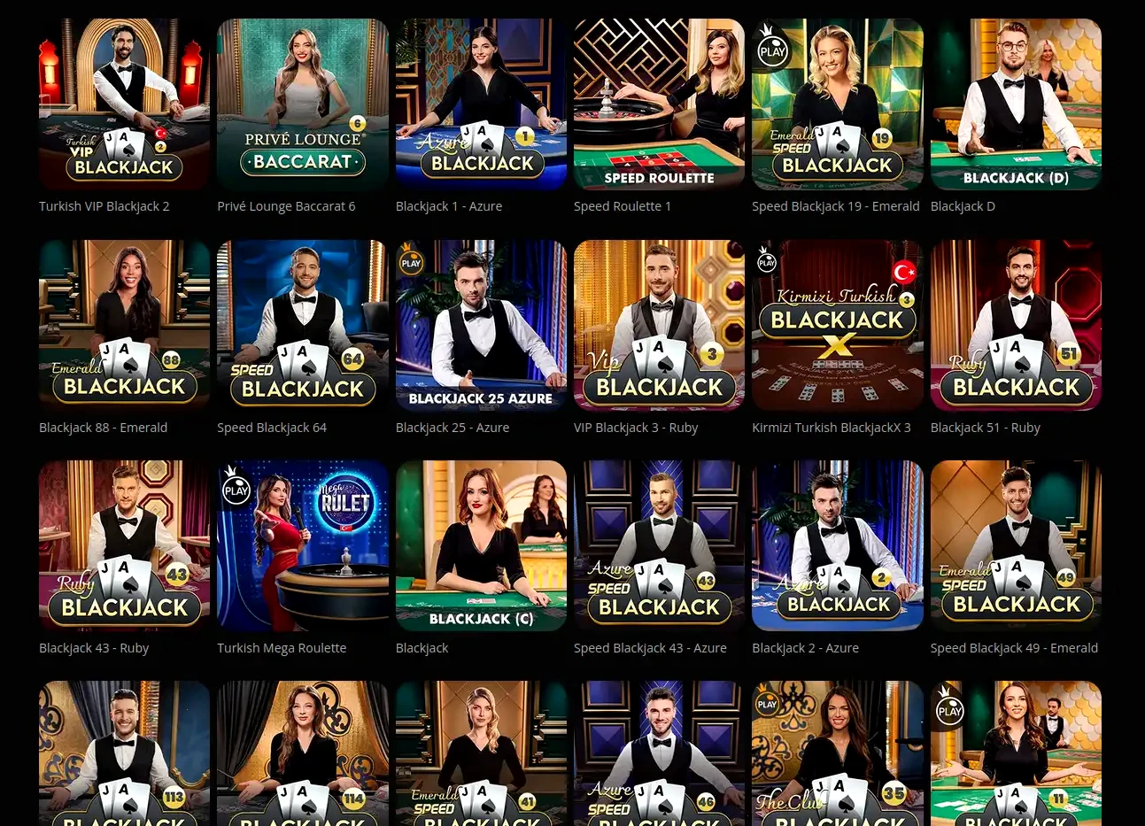 Interface mobile de l'application PWA Amon Casino avec catalogue de jeux